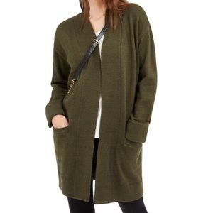 Michael Kors Women's Open Front Long Cardigan Green Size XS M